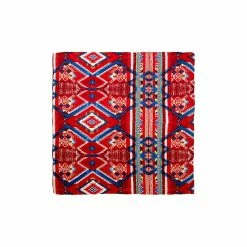 Wyoming Traders Aztec 4 Red Blue Wild Rag Scarf, A4