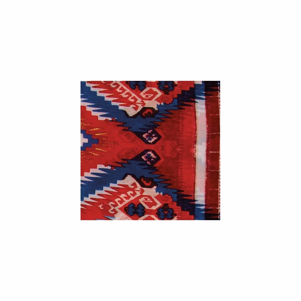 Wyoming Traders Aztec 4 Red Blue Wild Rag Scarf, A4 2 Wyoming Traders Aztec 4 Red Blue Wild Rag Scarf, A4 - Image 2