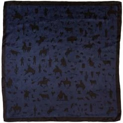 Wyoming Traders Cowboy Silhouette Jacquard Silk Scarf, 34.5 in., CSN