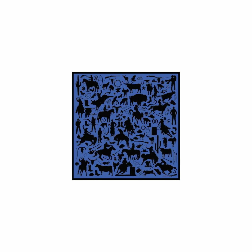 Wyoming Traders Cowboy Silhouette Jacquard Silk Scarf, 34.5 in., CSRO 2 Wyoming Traders Cowboy Silhouette Jacquard Silk Scarf, 34.5 in., CSRO - Image 2