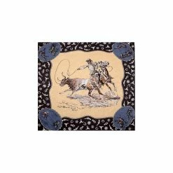 Wyoming Traders Limited Edition Cm Russell Tan Scarf, LCT